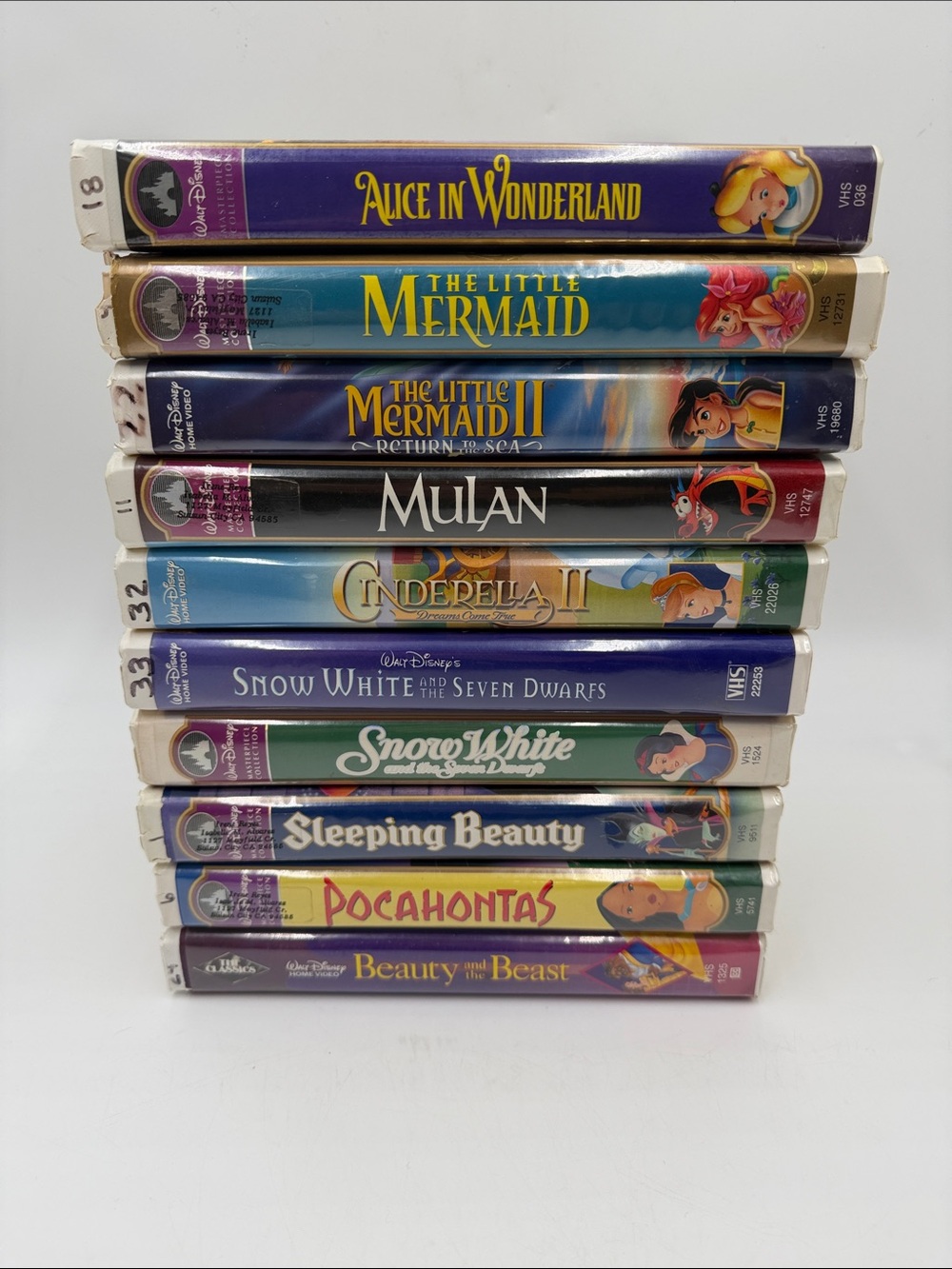 Bundle 10 Vintage Disney Princess VHS Tapes